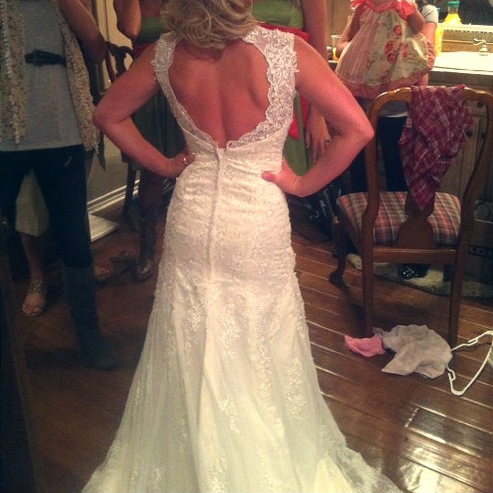 Beautiful beaded & lace wedding dress